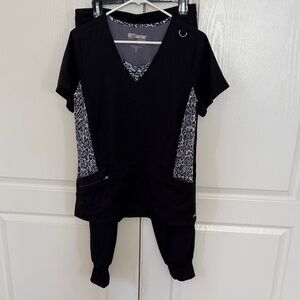 Grey's Anatomy by Barco Black V-Neck Scrub Top and Pants